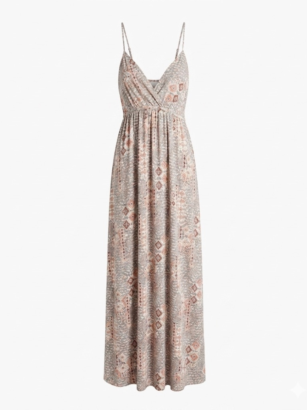 Papillon Blanc Boho Summer Sundress Adjustable Strap Maxi Dress Large